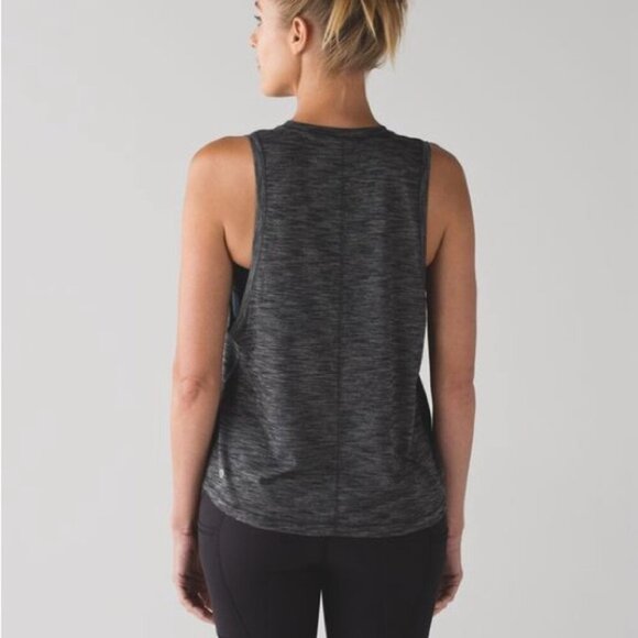 Lululemon Cardio Squad Tank II Heathered Black - Picture 2 of 10